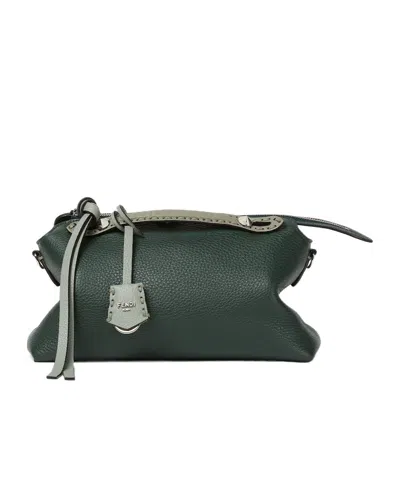 Fendi Borsa By The Way Soft Medium With Macro Top Stitching In Green