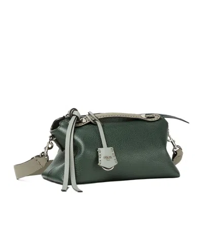 Fendi Borsa By The Way Soft Medium With Macro Top Stitching In Green
