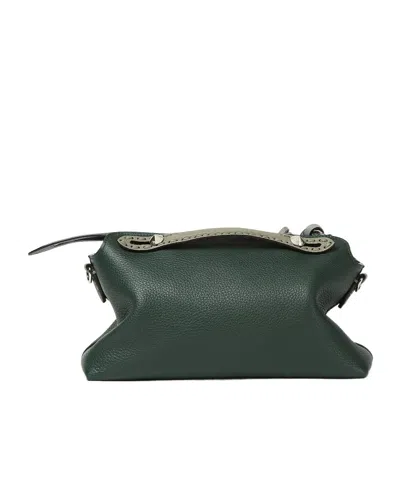 Fendi Borsa By The Way Soft Medium With Macro Top Stitching In Green