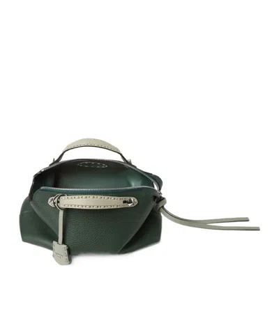 Fendi Borsa By The Way Soft Medium With Macro Top Stitching In Green