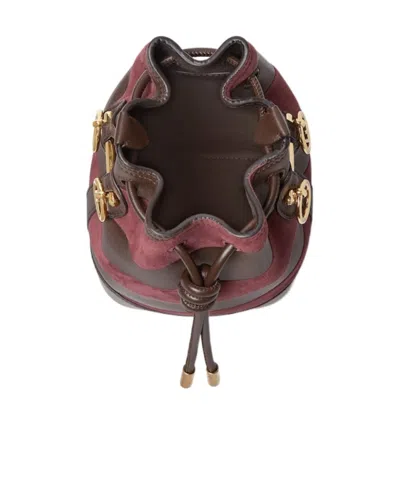 Fendi Mon Tresor Mini Bag In Two-tone Inlaid Leather And Suede Women In Multi