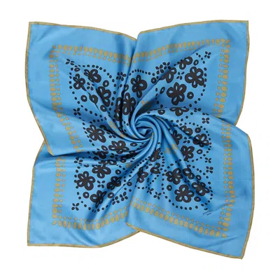 Weekend Max Mara Patterned Silk Scarves In Blue