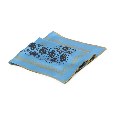 Weekend Max Mara Patterned Silk Scarves In Blue