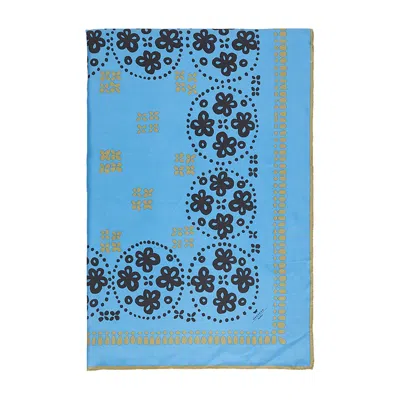 Weekend Max Mara Patterned Silk Scarves In Blue