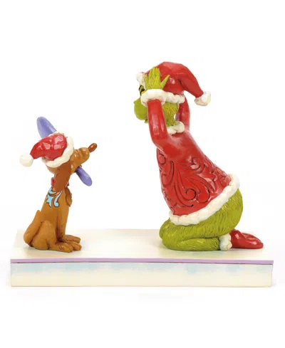 Jim Shore Max Holding Mirror Figurine In Multi