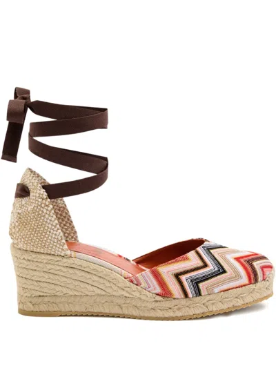Missoni Eva 60 Zigzag Canvas Wedge Espadrilles In Multi