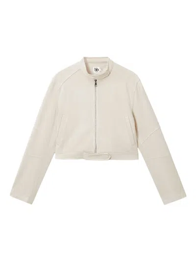 正面拉链短款夹克