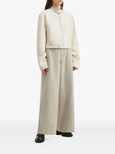 正面拉链短款夹克