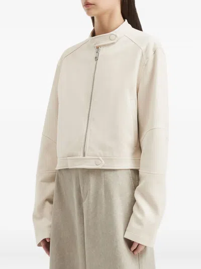 正面拉链短款夹克