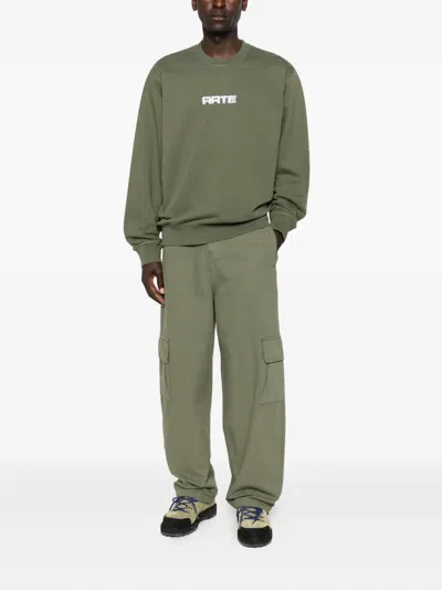 Arte Antwerp Multiple-pocket Cargo Pants In Green