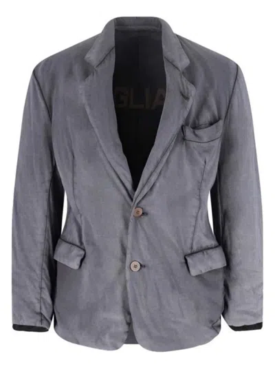 Magliano Jacket With Front Pockets And Notch Lapel In Gray
