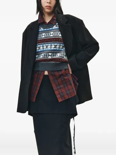 Studio Tomboy Single-breasted Oversized Jacket In Black