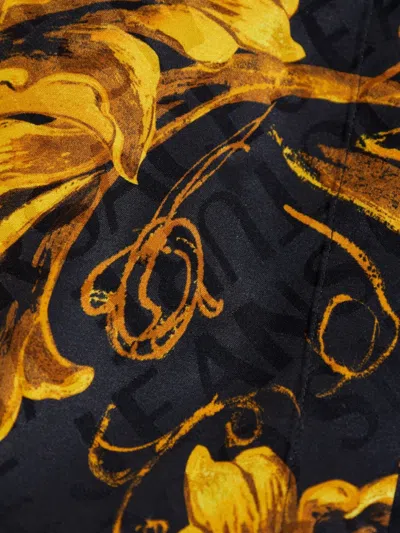 Versace Jeans Couture Shirt With Barocco Pattern In Black