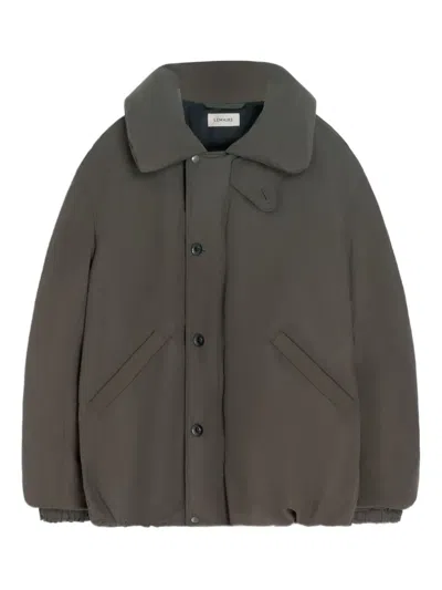 Lemaire Puffer Blouson With High Collar And Pockets In Gray