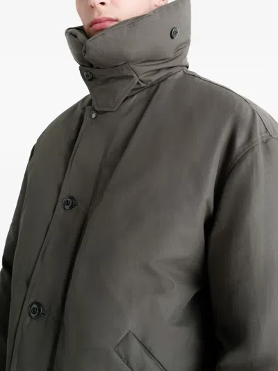 Lemaire Puffer Blouson With High Collar And Pockets In Gray