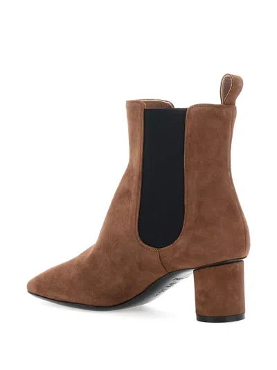 Pollini Brown Slip On Boots In Brown