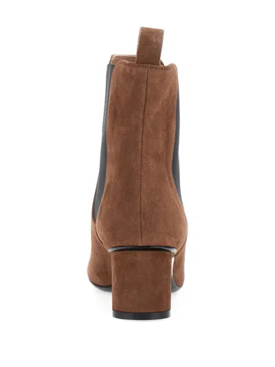 Pollini Brown Slip On Boots In Brown