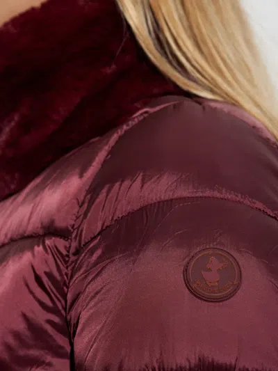 Save The Duck Lydia Jacket In Burgundy Black In Brown