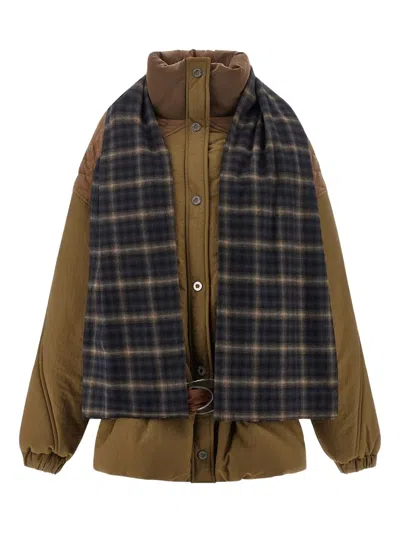 AMY 围巾细节填充夹克