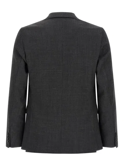 Pal Zileri Single-breasted Suit Jacket Featuring Flap Pockets In Black