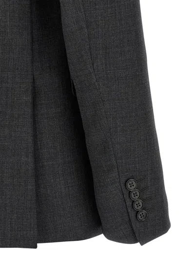 Pal Zileri Single-breasted Suit Jacket Featuring Flap Pockets In Black