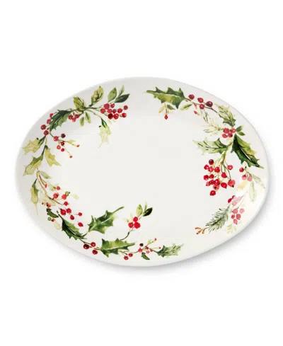 Certified International Holly Vines Oval Platter In Multi