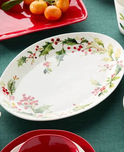 Certified International Holly Vines Oval Platter In Multi