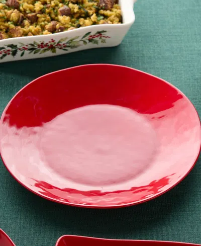 Certified International Christmas Round Platter In Multi