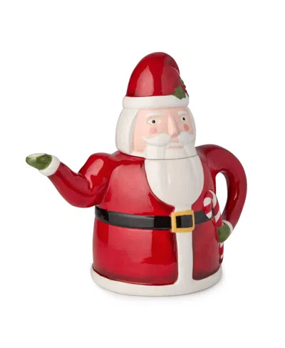Certified International Nutcracker Parade 3-d Santa Teapot In Multi