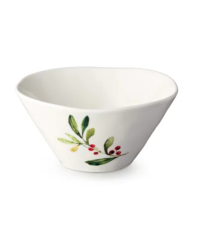 Certified International Holly Vines Ice Cream Bowls, Set Of 4 In White