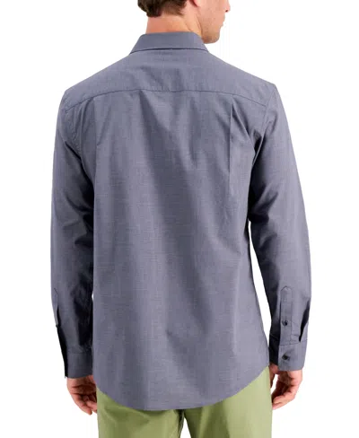 Alfani Men's Regular-fit Solid Shirt, Created For Macy's In Gray