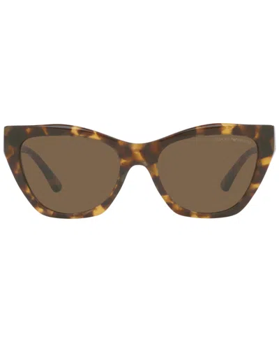 Emporio Armani 54mm Cat Eye Sunglasses In Brown