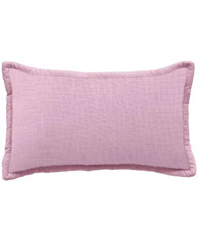 Vibhsa Honeycomb Handwoven Decorative Pillow, 14" X 24" In Pink