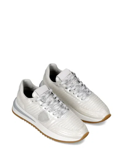Philippe Model Panelled Sneakers In White