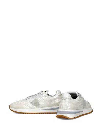 Philippe Model Panelled Sneakers In White