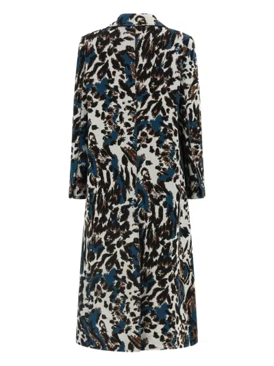 Missoni Long Animal Print Coat Featuring Pockets In Multi