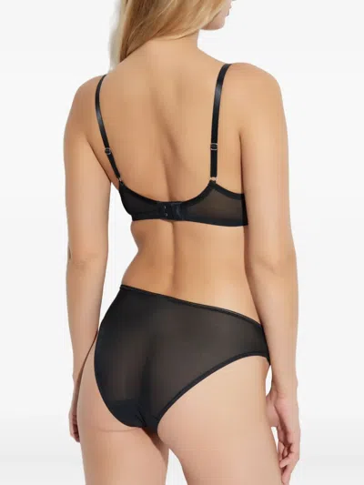 Hanro Mesh Panelled Bra In Black