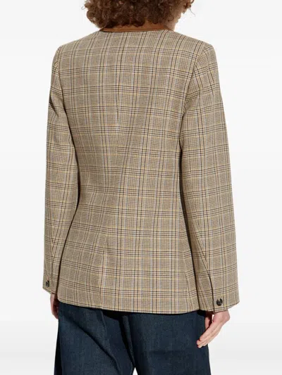 Rag & Bone Evia Houndstooth Plaid Blazer In Brown