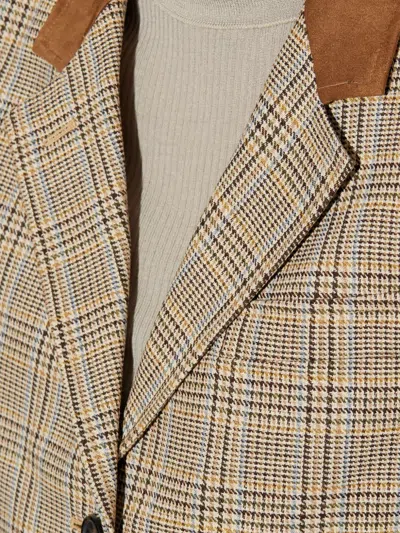 Rag & Bone Evia Houndstooth Plaid Blazer In Brown
