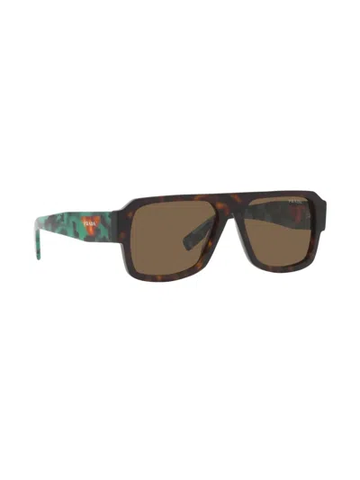 Prada Square-frame Sunglasses In Brown