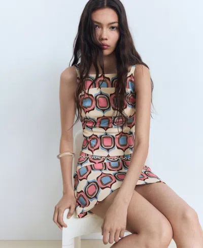 Mango Jane Sleeveless Print Top In Multi