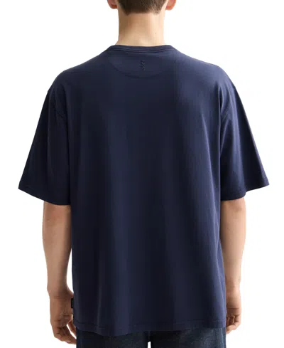 Scotch & Soda Men's Relaxed Fit Short Sleeve Three Crosses Crewneck T-shirt In Blue