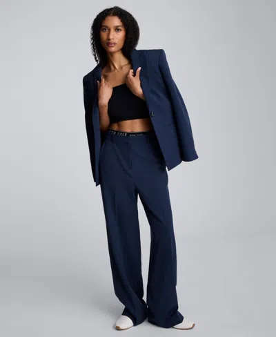 Kenneth Cole Luxe Twill Slim One Button Jacket In Multi