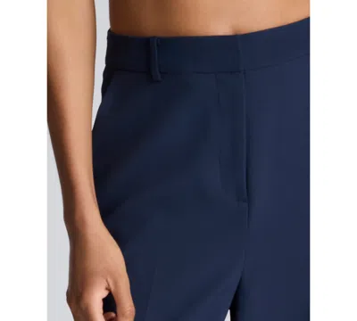 Kenneth Cole Luxe Twill Wide Leg Pant In Gray