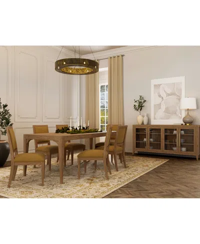 Macy's Everleigh Dining 7-pc. Set (table & 6 Upholstered Back Arm Chair)
