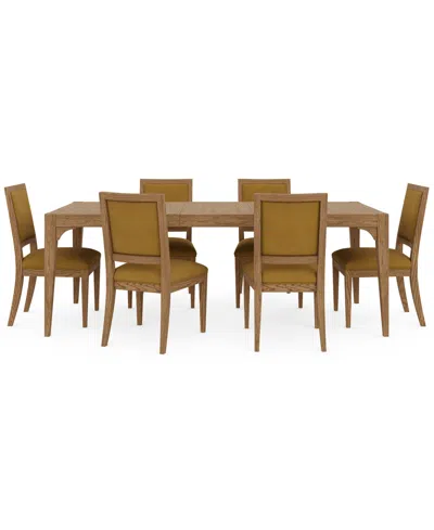 Macy's Everleigh Dining 7-pc. Set (table & 6 Upholstered Back Arm Chair)
