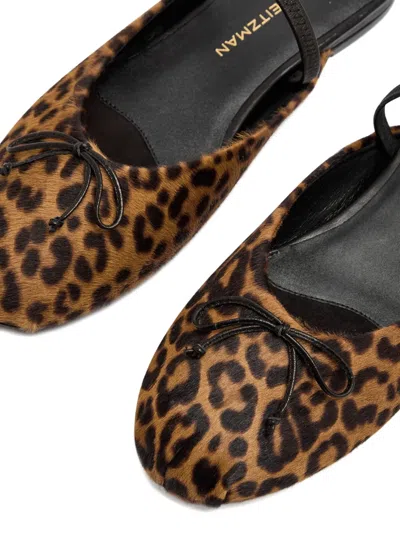 Stuart Weitzman Prima Leopard-print Calf-hair Ballet Mules In Brown