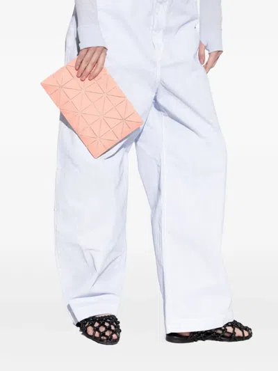 Bao Bao Issey Miyake Geometric-pattern Clutch Bag In Pink