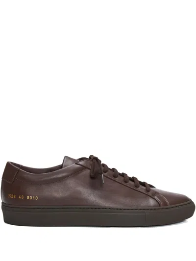 Common Projects Premium Low-top Sneakers Rounded Toe Design In Brown