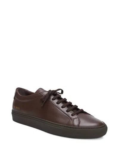 Common Projects Premium Low-top Sneakers Rounded Toe Design In Brown